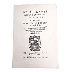 Delle cause della grandezza delle città libri III