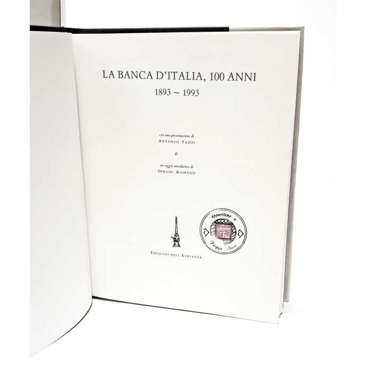 La Banca d'Italia 100 anni 1893-1993