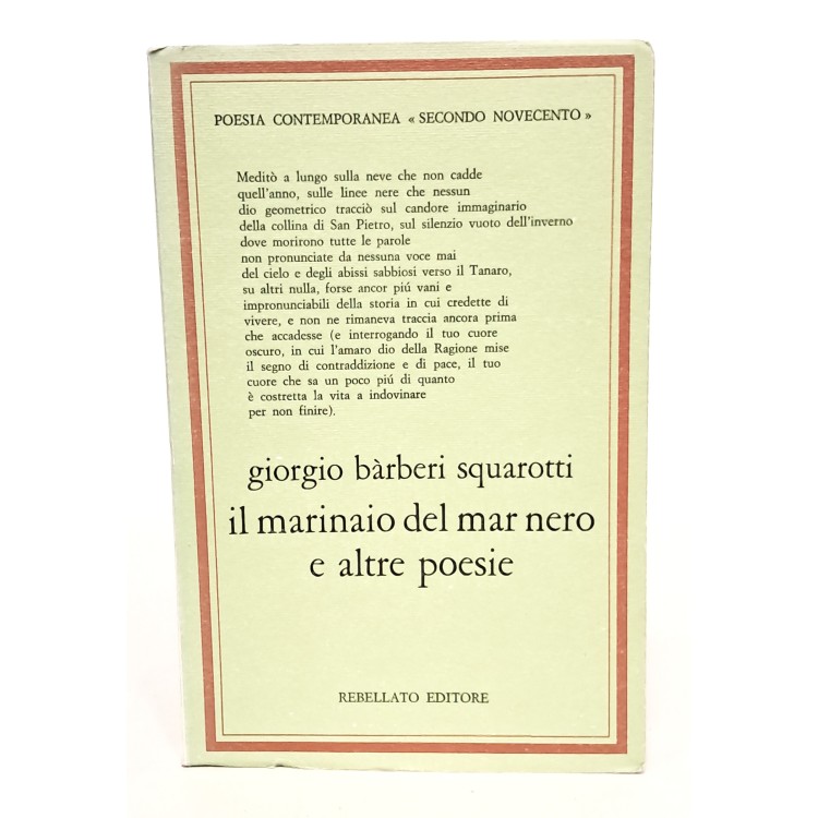 Il marinaio del Mar Nero e altre poesie