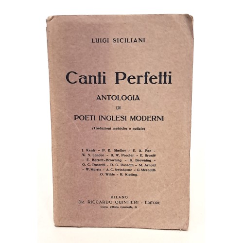 Canti perfetti. Antologia di poeti inglesi moderni