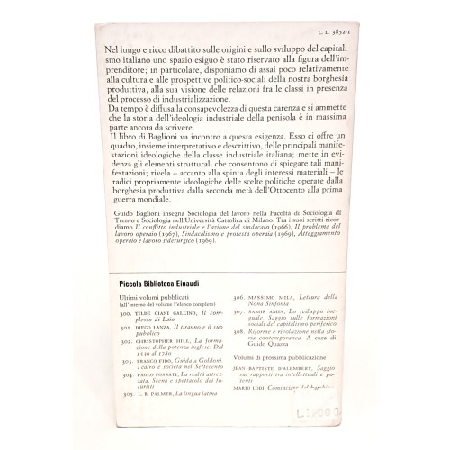 L'ideologia della borghesia industriale nell'Italia liberale