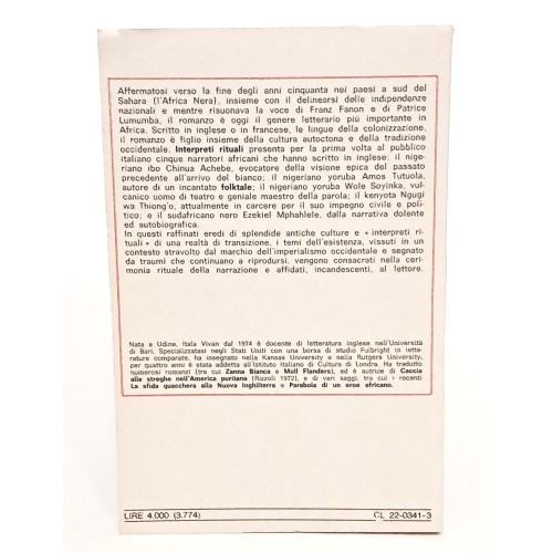 Interpreti rituali. Il romanzo dell'Africa nera