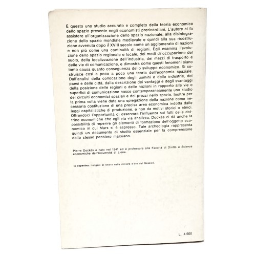 Lo spazio nel pensiero economico dal XVI al XVIII secolo