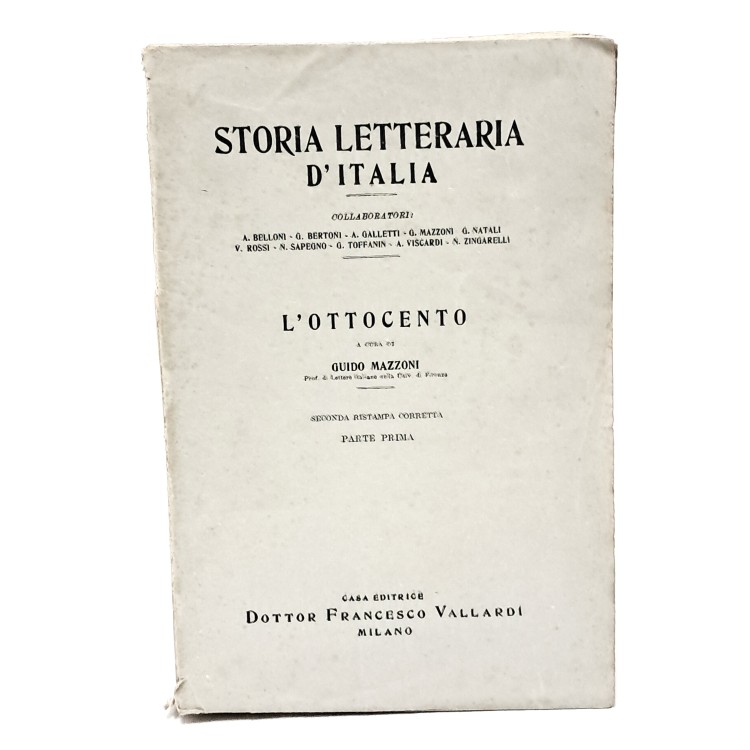Il Duecento, La vita, i tempi e le opere di Dante I-II, Il Trecento, Il Quattrocento, L'Ottocento I-II, Il Novecento