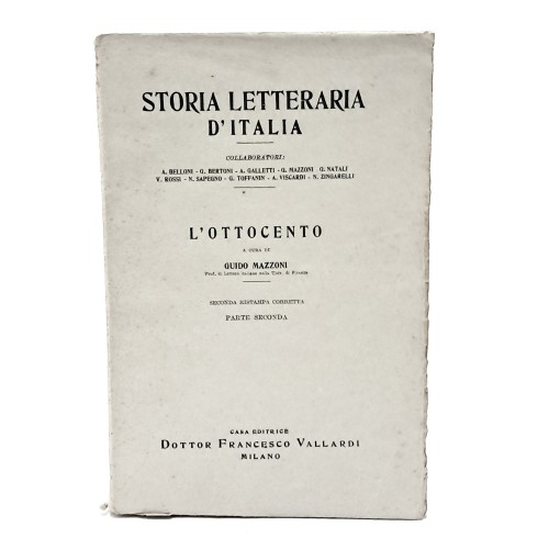 Il Duecento, La vita, i tempi e le opere di Dante I-II, Il Trecento, Il Quattrocento, L'Ottocento I-II, Il Novecento