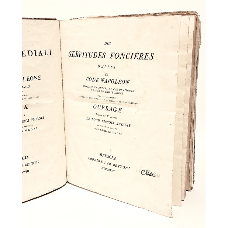 Le servitù prediali sanzionate dal codice di Napoleone