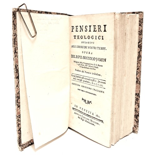 Pensieri teologici relativi agli errori dei nostri tempi seguito da Avvertimenti morali politici e religiosi