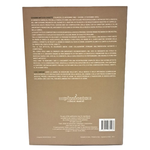 Giovanni Battista Cossetti. Catalogo delle opere