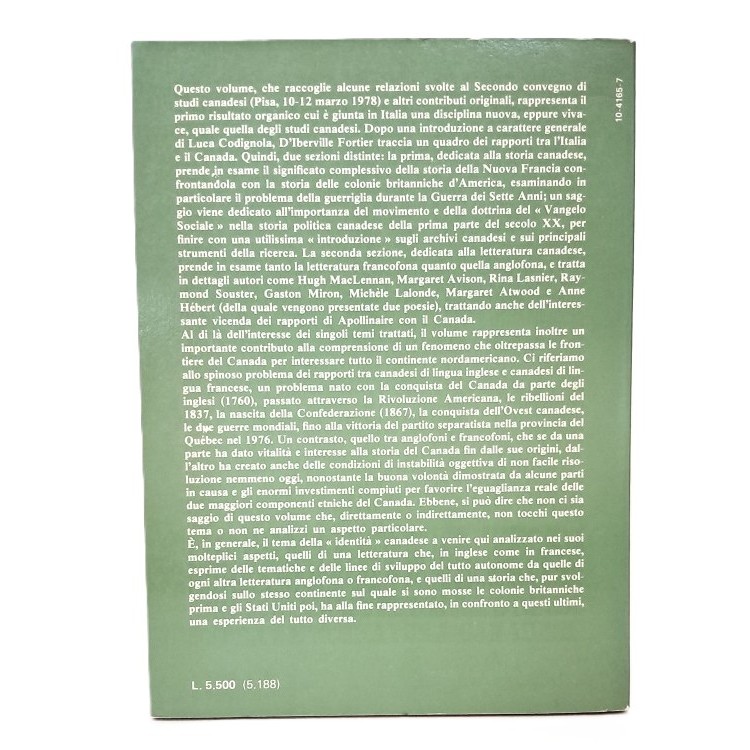 Canadiana. Aspetti della storia e della letteratura canadese