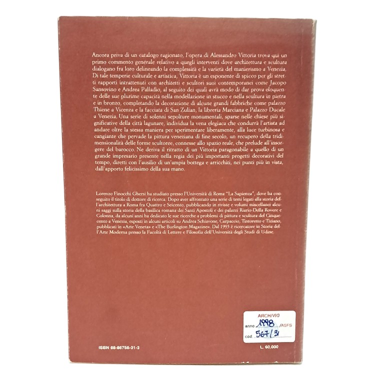 Alessandro Vittoria. Architettura, scultura e decorazione nella Venezia del tardo Rinascimento