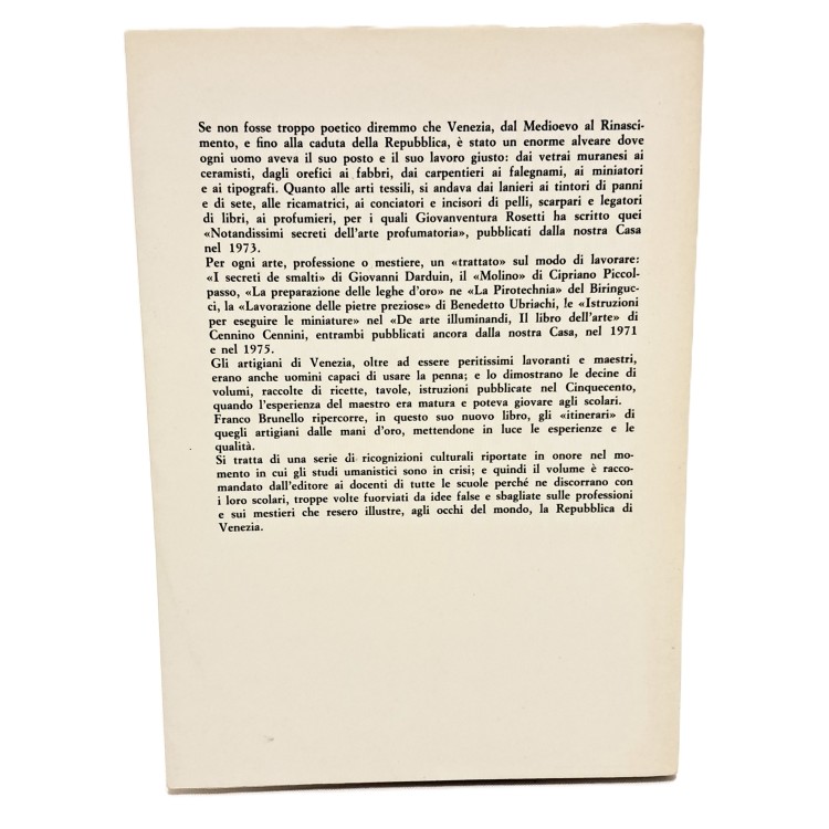 Arti e mestieri a Venezia nel Medioevo e nel Rinascimento