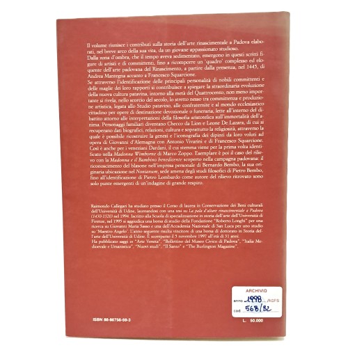 Scritti sull'arte padovana del Rinascimento