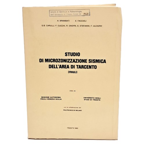 Studio di microzonizzazione sismica dell'area di Tarcento (Friuli)
