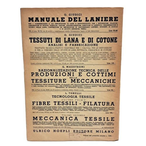 La rifinizione dei tessuti di lana e dei tessuti autarchici