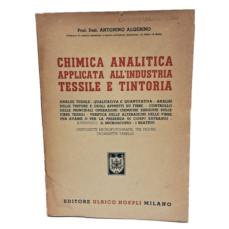 Chimica analitica applicata all'industria tessile e tintoria