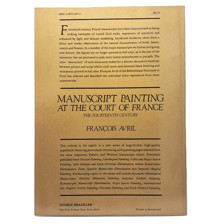 Manuscript painting at the court of France the fourteenth century