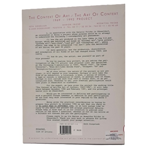 The contex of art. The art of context